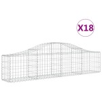 vidaXL Coșuri gabion arcuite 18 buc, 200x30x40/60 cm, fier galvanizat vidaXL Coșuri gabion arcuite 18 buc, 200x30x40/60 cm, fier galvanizat