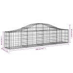 vidaXL Coșuri gabion arcuite 18 buc, 200x30x40/60 cm, fier galvanizat vidaXL Coșuri gabion arcuite 18 buc, 200x30x40/60 cm, fier galvanizat