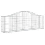 vidaXL Coșuri gabion arcuite 5 buc, 200x30x60/80 cm, fier galvanizat