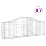 vidaXL Coșuri gabion arcuite 7 buc, 200x30x60/80 cm, fier galvanizat vidaXL Coșuri gabion arcuite 7 buc, 200x30x60/80 cm, fier galvanizat