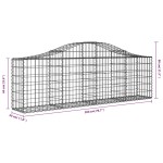 vidaXL Coșuri gabion arcuite 11 buc, 200x30x60/80 cm, fier galvanizat vidaXL Coșuri gabion arcuite 11 buc, 200x30x60/80 cm, fier galvanizat