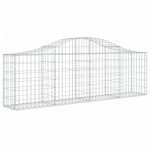 vidaXL Coșuri gabion arcuite 18 buc, 200x30x60/80 cm, fier galvanizat