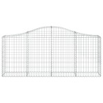 vidaXL Coșuri gabion arcuite 2 buc, 200x30x80/100cm, fier galvanizat vidaXL Coșuri gabion arcuite 2 buc, 200x30x80/100cm, fier galvanizat