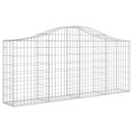 vidaXL Coșuri gabion arcuite 10 buc, 200x30x80/100cm, fier galvanizat vidaXL Coșuri gabion arcuite 10 buc, 200x30x80/100cm, fier galvanizat