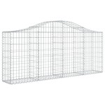 vidaXL Coșuri gabion arcuite 11 buc, 200x30x80/100cm, fier galvanizat vidaXL Coșuri gabion arcuite 11 buc, 200x30x80/100cm, fier galvanizat