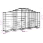 vidaXL Coșuri gabion arcuite 11 buc, 200x30x80/100cm, fier galvanizat vidaXL Coșuri gabion arcuite 11 buc, 200x30x80/100cm, fier galvanizat