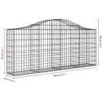 vidaXL Coșuri gabion arcuite 12 buc, 200x30x80/100cm, fier galvanizat vidaXL Coșuri gabion arcuite 12 buc, 200x30x80/100cm, fier galvanizat