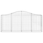vidaXL Coșuri gabion arcuite 13 buc, 200x30x80/100cm, fier galvanizat