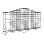 vidaXL Coșuri gabion arcuite 14 buc, 200x30x80/100cm, fier galvanizat vidaXL Coșuri gabion arcuite 14 buc, 200x30x80/100cm, fier galvanizat