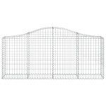 vidaXL Coșuri gabion arcuite 18 buc, 200x30x80/100cm, fier galvanizat
