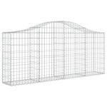vidaXL Coșuri gabion arcuite 50 buc, 200x30x80/100 cm, fier galvanizat