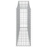 vidaXL Coșuri gabion arcuite 50 buc, 200x30x80/100 cm, fier galvanizat