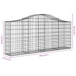 vidaXL Coșuri gabion arcuite 50 buc, 200x30x80/100 cm, fier galvanizat