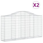 vidaXL Coșuri gabion arcuite 2 buc, 200x30x100/120 cm fier galvanizat vidaXL Coșuri gabion arcuite 2 buc, 200x30x100/120 cm fier galvanizat