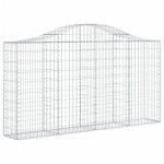 vidaXL Coșuri gabion arcuite 4 buc, 200x30x100/120 cm fier galvanizat