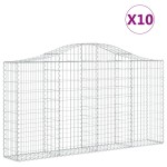 vidaXL Coșuri gabion arcuite 10 buc, 200x30x100/120 cm fier galvanizat vidaXL Coșuri gabion arcuite 10 buc, 200x30x100/120 cm fier galvanizat