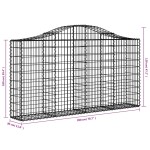 vidaXL Coșuri gabion arcuite 10 buc, 200x30x100/120 cm fier galvanizat vidaXL Coșuri gabion arcuite 10 buc, 200x30x100/120 cm fier galvanizat