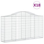 vidaXL Coșuri gabion arcuite 18 buc, 200x30x100/120 cm fier galvanizat vidaXL Coșuri gabion arcuite 18 buc, 200x30x100/120 cm fier galvanizat