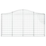vidaXL Coșuri gabion arcuite 25 buc, 200x30x100/120 cm fier galvanizat