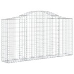 vidaXL Coșuri gabion arcuite 30 buc, 200x30x100/120 cm fier galvanizat