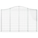 vidaXL Coșuri gabion arcuite 7 buc, 200x30x120/140 cm, fier galvanizat vidaXL Coșuri gabion arcuite 7 buc, 200x30x120/140 cm, fier galvanizat