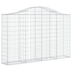 vidaXL Coșuri gabion arcuite 11 buc, 200x30x120/140cm, fier galvanizat