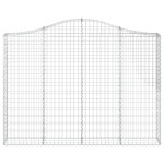 vidaXL Coșuri gabion arcuite 10 buc, 200x30x140/160cm, fier galvanizat vidaXL Coșuri gabion arcuite 10 buc, 200x30x140/160cm, fier galvanizat