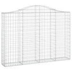 vidaXL Coșuri gabion arcuite 12 buc, 200x30x140/160cm, fier galvanizat vidaXL Coșuri gabion arcuite 12 buc, 200x30x140/160cm, fier galvanizat