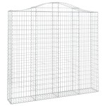 vidaXL Coșuri gabion arcuite 10 buc, 200x30x180/200cm, fier galvanizat vidaXL Coșuri gabion arcuite 10 buc, 200x30x180/200cm, fier galvanizat