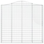 vidaXL Coșuri gabion arcuite 11 buc, 200x30x180/200cm, fier galvanizat vidaXL Coșuri gabion arcuite 11 buc, 200x30x180/200cm, fier galvanizat