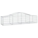 vidaXL Coșuri gabion arcuite 5 buc, 200x50x40/60 cm, fier galvanizat