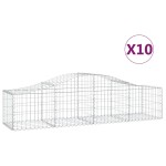 vidaXL Coșuri gabion arcuite 10 buc, 200x50x40/60 cm, fier galvanizat vidaXL Coșuri gabion arcuite 10 buc, 200x50x40/60 cm, fier galvanizat