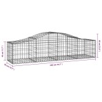 vidaXL Coșuri gabion arcuite 10 buc, 200x50x40/60 cm, fier galvanizat vidaXL Coșuri gabion arcuite 10 buc, 200x50x40/60 cm, fier galvanizat