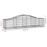 vidaXL Coșuri gabion arcuite 13 buc, 200x50x40/60 cm, fier galvanizat