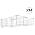 vidaXL Coșuri gabion arcuite 14 buc, 200x50x40/60 cm, fier galvanizat vidaXL Coșuri gabion arcuite 14 buc, 200x50x40/60 cm, fier galvanizat