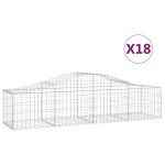 vidaXL Coșuri gabion arcuite 18 buc., 200x50x40/60 cm, fier galvanizat vidaXL Coșuri gabion arcuite 18 buc., 200x50x40/60 cm, fier galvanizat