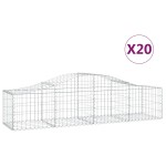 vidaXL Coșuri gabion arcuite 20 buc, 200x50x40/60 cm, fier galvanizat vidaXL Coșuri gabion arcuite 20 buc, 200x50x40/60 cm, fier galvanizat