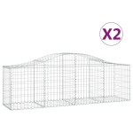 vidaXL Coșuri gabion arcuite 2 buc, 200x50x60/80 cm, fier galvanizat vidaXL Coșuri gabion arcuite 2 buc, 200x50x60/80 cm, fier galvanizat