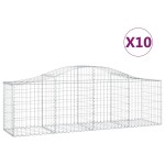 vidaXL Coșuri gabion arcuite 10 buc, 200x50x60/80 cm, fier galvanizat vidaXL Coșuri gabion arcuite 10 buc, 200x50x60/80 cm, fier galvanizat
