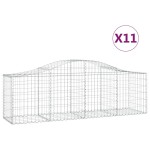 vidaXL Coșuri gabion arcuite 11 buc, 200x50x60/80 cm, fier galvanizat vidaXL Coșuri gabion arcuite 11 buc, 200x50x60/80 cm, fier galvanizat