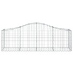 vidaXL Coșuri gabion arcuite 13 buc, 200x50x60/80 cm, fier galvanizat