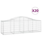 vidaXL Coșuri gabion arcuite 20 buc, 200x50x60/80 cm, fier galvanizat vidaXL Coșuri gabion arcuite 20 buc, 200x50x60/80 cm, fier galvanizat