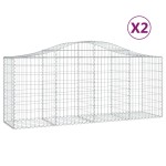 vidaXL Coșuri gabion arcuite 2 buc, 200x50x80/100 cm, fier galvanizat vidaXL Coșuri gabion arcuite 2 buc, 200x50x80/100 cm, fier galvanizat