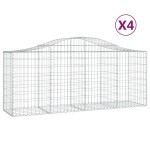 vidaXL Coșuri gabion arcuite 4 buc, 200x50x80/100 cm, fier galvanizat vidaXL Coșuri gabion arcuite 4 buc, 200x50x80/100 cm, fier galvanizat