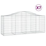 vidaXL Coșuri gabion arcuite 7 buc, 200x50x80/100 cm, fier galvanizat vidaXL Coșuri gabion arcuite 7 buc, 200x50x80/100 cm, fier galvanizat