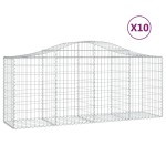 vidaXL Coșuri gabion arcuite 10 buc, 200x50x80/100 cm, fier galvanizat vidaXL Coșuri gabion arcuite 10 buc, 200x50x80/100 cm, fier galvanizat