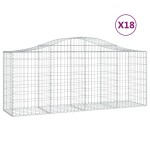 vidaXL Coșuri gabion arcuite 18 buc, 200x50x80/100 cm, fier galvanizat vidaXL Coșuri gabion arcuite 18 buc, 200x50x80/100 cm, fier galvanizat