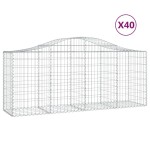 vidaXL Coșuri gabion arcuite 40 buc, 200x50x80/100 cm, fier galvanizat vidaXL Coșuri gabion arcuite 40 buc, 200x50x80/100 cm, fier galvanizat