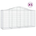 vidaXL Coșuri gabion arcuite 5 buc, 200x50x100/120 cm fier galvanizat vidaXL Coșuri gabion arcuite 5 buc, 200x50x100/120 cm fier galvanizat
