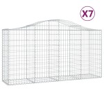 vidaXL Coșuri gabion arcuite 7 buc, 200x50x100/120 cm, fier galvanizat vidaXL Coșuri gabion arcuite 7 buc, 200x50x100/120 cm, fier galvanizat
